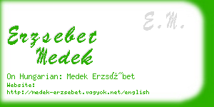 erzsebet medek business card